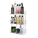 Stainless Steel Bathroom Rack Multipurpose with Wall Holder for Store A Accessories, Home &amp; Kitchen Tools (3 Shelfwall Mount, Tiered Shelf)