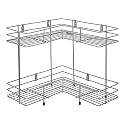Stainless Steel L Shape Corner Shelf Stand Cutlery Modular Kitchen Multipurpose Organizer (2 Layer)