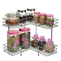Wrolavi Kitchen Trolly Multipurpose Stainless Steel Portable Storage Rack | Trolley with Wheels for Kitchen Storage | Vegetable Trolley (2 Shelf L Shape Rack)