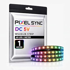 ws2812b rgb pixel strip 1m 60 individually addressable leds 5v digital programmable led strip for diy electronics stem robotics iot amp maker projects1 meter 60 ledmeter