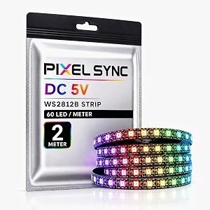 ws2812b rgb pixel strip 2m 120 individually addressable leds 5v digital programmable led strip for diy electronics stem robotics iot amp maker projects2 meter 60 ledmeter