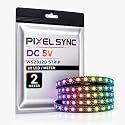 WS2812B RGB Pixel Strip 2M, 120 Individually Addressable LEDs, 5V Digital Programmable LED Strip for DIY Electronics, STEM, Robotics, IoT &amp; Maker Projects(2 Meter, 60 LED/Meter)