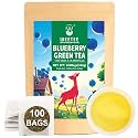 WT WEETEE Blueberry Green Tea Bags 100 Count Caffeinated Flavored Green Tea