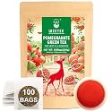 WT WEETEE Pomegranate Green Tea Bags 100 Count, Antioxidant Caffeinated Tea