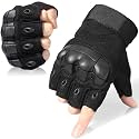 WTACTFUL Tactical Fingerless Gloves Men Women, Breathable Anti-Slip
