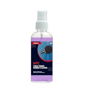 wtc premium table tennis rubber cleaner 100 ml  professional ping pong paddle cleaning spray  removes dirt oil amp sweat  improves spin amp grip  safe for all tt rubbers