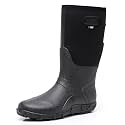 WTW Men's Rain Boots Neoprene - Waterproof Insulated Rubber Mud Boots for Men Winter Snow Work Boots Outdoor