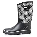WTW Mid Calf Rain Boots for Women - Waterproof Insulated Neoprene Mud Boots Outdoor Hunting Garden Boots