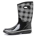 WTW Mid Calf Rain Boots for Women - Waterproof Insulated Neoprene Mud Boots Outdoor Hunting Garden Boots