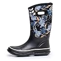 WTW Mid Calf Rain Boots for Women - Waterproof Insulated Neoprene Mud Boots Outdoor Hunting Garden Boots