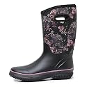 WTW Mid Calf Rain Boots for Women - Waterproof Insulated Neoprene Mud Boots Outdoor Hunting Garden Boots
