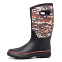 WTW Mid Calf Rain Boots for Women - Waterproof Insulated Neoprene Mud Boots Outdoor Hunting Garden Boots