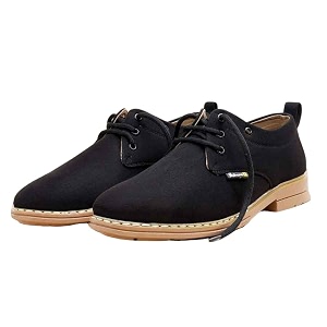 WUGATTI Mens Suede Leather Lace-Up Casual Shoes