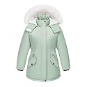 WULFUL Girl’s Winter Parka Coat Long Waterproof Warm Fleece Puffer Jacket
