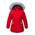 WULFUL Girl’s Winter Parka Coat Long Waterproof Warm Fleece Puffer Jacket