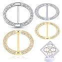WULI PEACH Silk Scarf Ring Clip Buckle, Crystal Rhinestone Oval Buckles Scarf Jewerly Rings and Slides for Neckerchief (Oval shape 2)