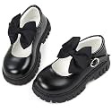 Wulubaba Girls School Shoes, Bow Mary Jane Dress Shoes