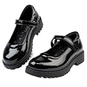Wulubaba Girls School Shoes, Bow Mary Jane Dress Shoes