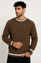 WULVEE Self Design Round Neck Casual Men