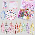 Wurosi Acrylic 865PCS Beaded Keychain Making Kit,DIY Bag Charm Kit