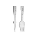 WUTA Leather Chisel All-Polished Die-Steel Puncher French Style Pricking Iron Sharp Leather Punching (Reverse, 3mm 2 Teeth+8 Teeth)