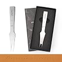 WUTA Leather Chisel All-Polished Die-Steel Puncher French Style Pricking Iron Sharp Leather Punching (Obverse, 6.75 mm 2Teeth)