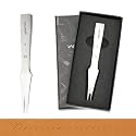 WUTA Leather Chisel All-Polished Die-Steel Puncher French Style Pricking Iron Sharp Leather Punching (Obverse, 4.5 mm 2Teeth)
