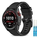 Watch Band Compatible for Garmin Fenix 7X/Fenix 6X/Fenix 5X/Fenix 5X Plus/Fenix 6X/Fenix 6X Pro Soft Silicone Sport Watch Strap