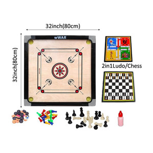 wwar 32inch large carrom board with ludo chess 80 cm carrom board