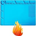 WWZMDiB Heat Resistant 932°F Silicone Magnetic Soldering Work Mat（S-140【13.8 x 9.8” / 35x 25cm】）