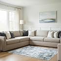 Wyatt &amp; Ash Dream Mink Printed Chenille 5'3 x 7'5 Area Rug Jayden Grey