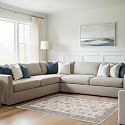 Wyatt &amp; Ash Dream Mink Printed Chenille 5'3 x 7'5 Area Rug Dalileh Neutral