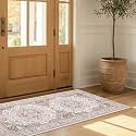 Wyatt &amp; Ash Dream Mink Washable Chenille 2 Piece Set - 24"x48" Accent Rug &amp; 24"x72" Runner Rylan Beige