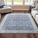 Wyatt &amp; Ash Dream Mink Washable Willa Blue/Taupe Geometric 9' x 12'