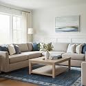 Wyatt &amp; Ash Dream Mink Washable Chenille 7'10" x 10' Area Rug Finley Blue