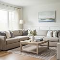 Wyatt &amp; Ash Dream Mink Washable Chenille 5'3" x 7'5" Area Rug Theo Beige