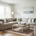 Wyatt &amp; Ash Dream Mink Washable Chenille 5'3" x 7'5" Area Rug Rylan Beige