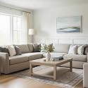 Wyatt &amp; Ash Dream Mink Washable Chenille 5'3" x 7'5" Area Rug Finley Beige