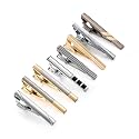 Wynameleri Tie Bars Clips Set 8 Packs Business Shirt Necktie Pin Clip for Men
