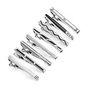 Wynameleri Tie Bars Clips Set 8 Packs Business Shirt Necktie Pin Clip for Men