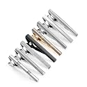 Wynameleri Tie Bars Clips Set 8 Packs Business Shirt Necktie Pin Clip for Men