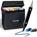 Wynhard Alcohol Markers Sketch Pen Set Dual Tip Brush Pens Art Markers for Drawing 24 Color Dual Tip Chisel &amp; Fine Colour Marker Set Sketch Marker Alcohol Based Markers Drawing Marker for Adults Kids