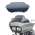 9.5" Smoke Wave Windshield Windscreen Compatible for 1998-2013 Harley Touring Road Glide FLTR 1999 2000 2001 2002 2003 2004 2005 2006 2007 2008 2009 2010 2011 2012 2013 (Tint)