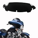 Black 4.5" Wave Windshield Windscreen Wind Splitter Compatible for 14-24 Harley Davidson Touring Street Glide/Electra Glide/Ultra Limited/Tri Glide FLHT FLHX FLHXS FLHTK 2014-2024