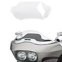Clear 9.5" Wave Windshield Windscreen Compatible for 1998-2013 Harley Davidson Road Glide FLTR 1998 1999 2000 2001 2002 2003 2004 2005 2006 2007 2009 2010 2011 20122013