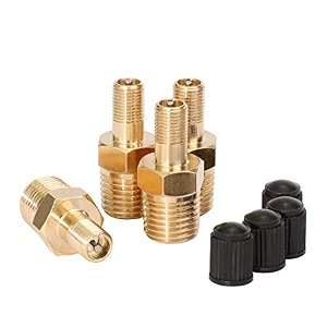 tank valve standard valve core with 143939npt male threads 4 pieces brass valve with sealing caps