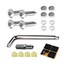 WZP 4 Set Anti Theft License Plate Screws Kit, Rustproof Stainless Steel Tamper Proof License Screw, M6 (1/4") Car Tag Plate Mounting Hardware, Universal for Front Rear Frame Holder Mounting(Silver)