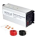WZRELB 800W Power Inverter 12V DC to 110V 120V AC,1600W Peak Modified Sine Wave Car Inverter with LED Display,Dual AC Outlets,Soft Starter,Off-Grid Power Converter with High Efficiency up to 90%
