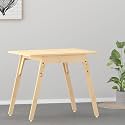 X&amp;Y Furniture For Growth Beautiful Antique Black Kiwi Table Wooden Solid Kids Light Finish Furniture for Playroom Ideal Arts &amp; Crafts, Snack Time, Home Schooling, Homework Square Shape (Natural)