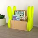 X&amp;Y Furniture For Growth Cyan Lemon Bunny Wooden Organiser for Kids (1 Years &amp; Above), Made of Birch Plywood, Stationery &amp; Books Holder, Wooden Bunny Organizer, Eco Friendly (Yellow)